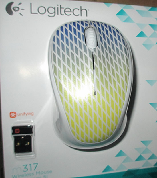 Logitech m317 2.4G Wireless 3-Button Optical Scroll Mouse -Solar